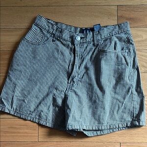 GAP Black and White Checkered Shorts